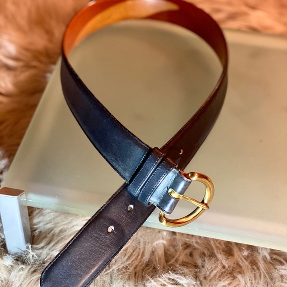 Coach Vintage Navy Leather Belt - Picture 3 of 7